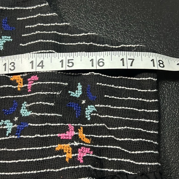 Mudd Large Black Embellished Lightweight Tank Top. Cutout on back. - Picture 8 of 9